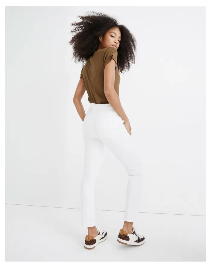 Women Stovepipe Jeans In Pure White Pure White Madewell Jeans Women Stovepipe Jeans In Pure White Pure White Madewell Jeans