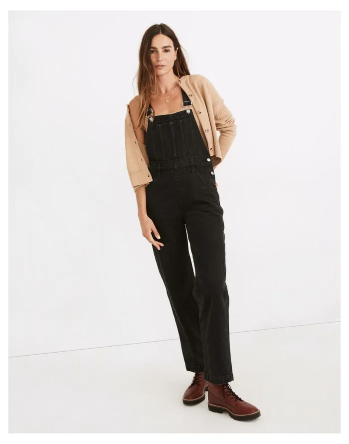 Women Straight Leg Overalls In Lunar Wash Lunar Wash Madewell Jumpsuits and Overalls