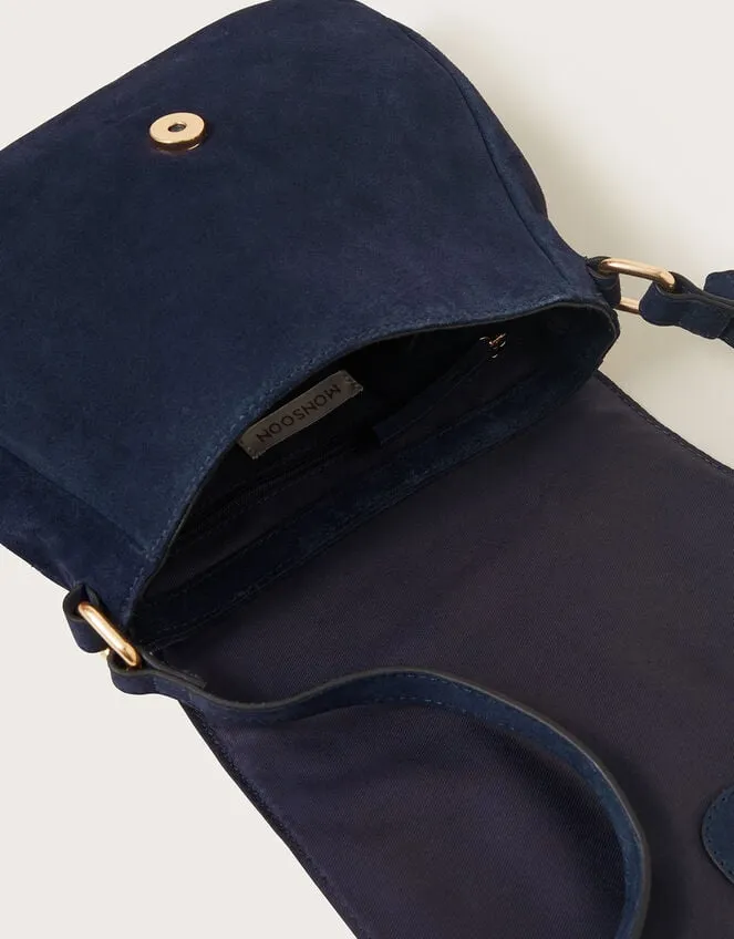 Women Suede Saddle Hoop CrossBody Bag Monsoon Bags and Purses