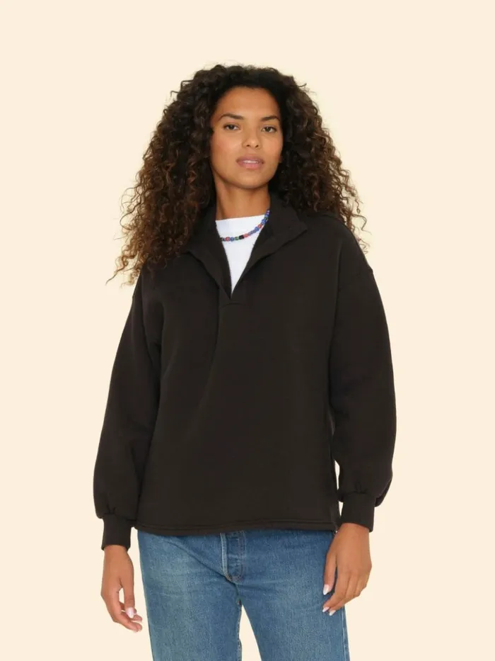 Women Sweats and Tees Xirena Black Reid Sweatshirt