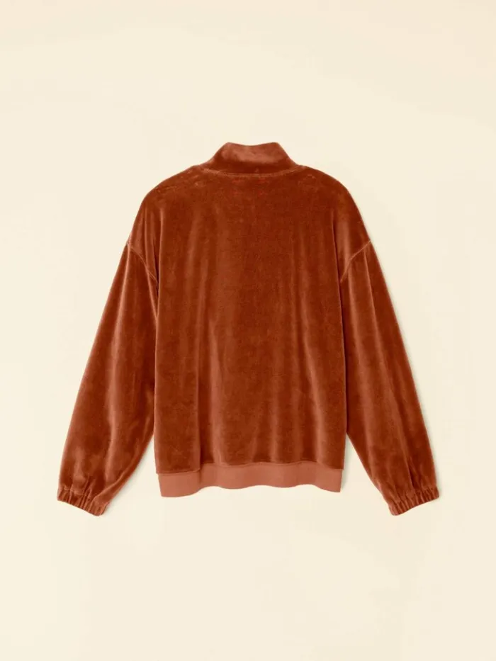 Women Sweats and Tees Xirena Brown Sugar Oliver Velour Sweatshirt