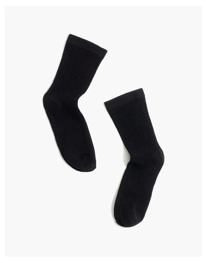 Women Swedish Stockings Klara Knit Socks Black Madewell Socks