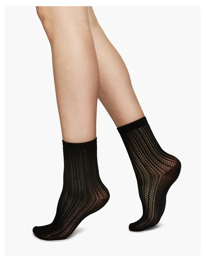 Women Swedish Stockings Klara Knit Socks Black Madewell Socks