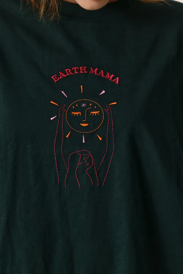 Women TShirt Janelia Epicea TShirt Coton Vert Fonc Des Petits Hauts TShirts and Sweatshirts