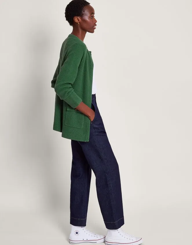 Women Tabby Textured Cardigan Green Monsoon Cardigans
