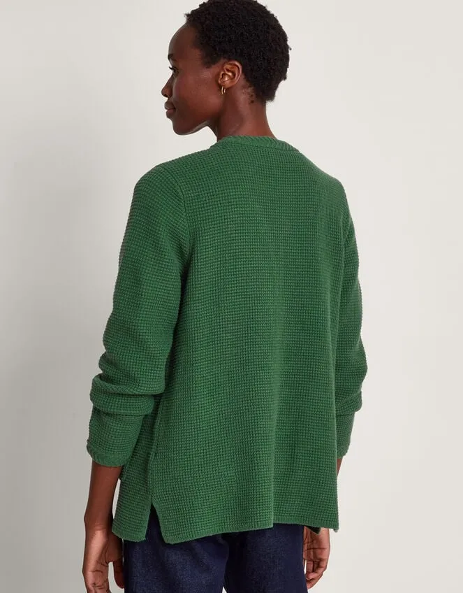 Women Tabby Textured Cardigan Green Monsoon Cardigans