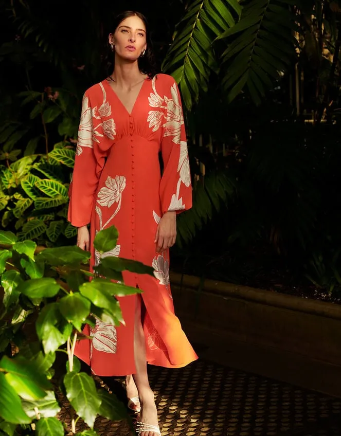 Women Talia Tea Dress Orange Monsoon Dresses