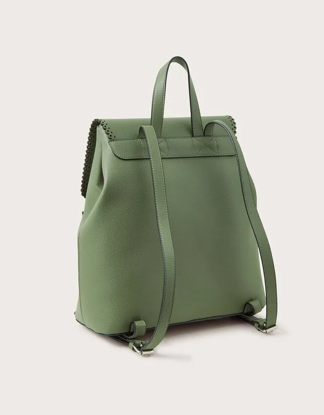 Women Tassel Backpack Green Monsoon Bags and Purses