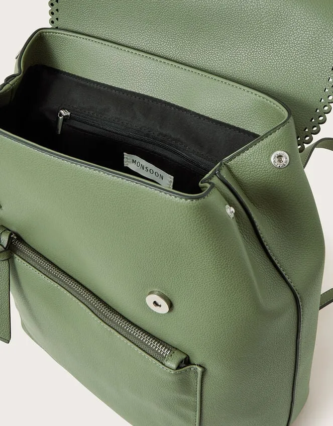 Women Tassel Backpack Green Monsoon Bags and Purses