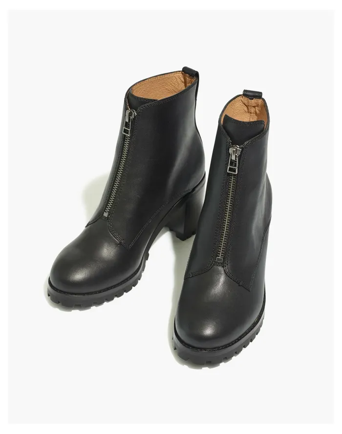 Women The Alyce Zip Front Lugsole Boot True Black Madewell Boots Women The Alyce Zip Front Lugsole Boot True Black Madewell Boots