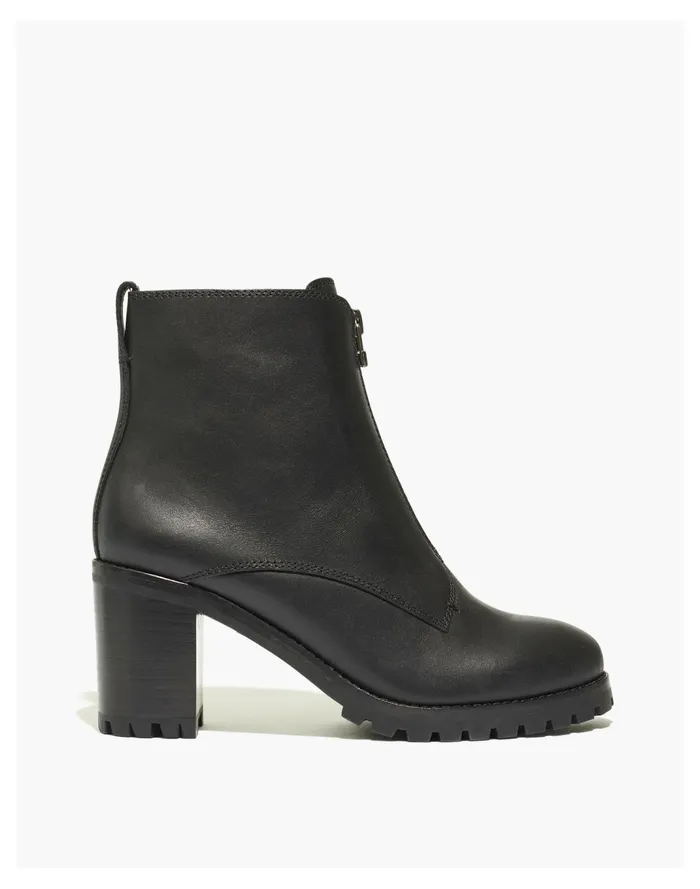 Women The Alyce Zip Front Lugsole Boot True Black Madewell Boots Women The Alyce Zip Front Lugsole Boot True Black Madewell Boots