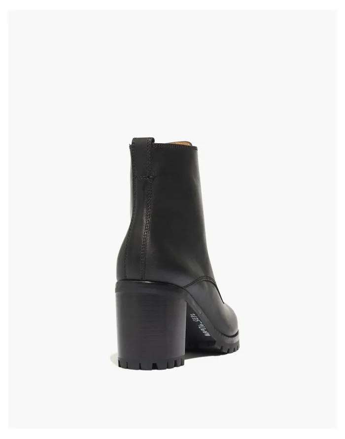 Women The Alyce Zip Front Lugsole Boot True Black Madewell Boots Women The Alyce Zip Front Lugsole Boot True Black Madewell Boots