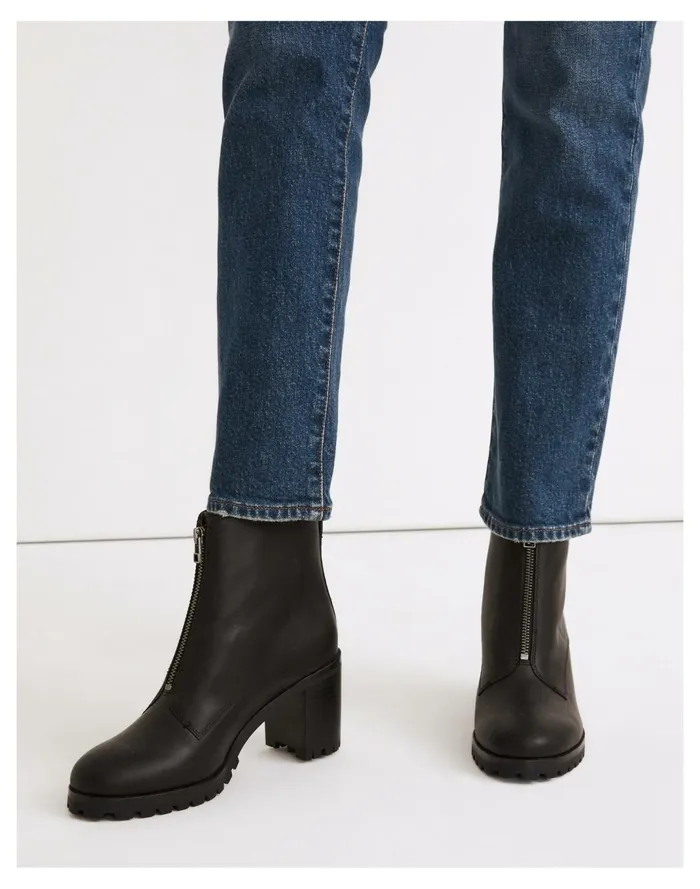 Women The Alyce Zip Front Lugsole Boot True Black Madewell Boots Women The Alyce Zip Front Lugsole Boot True Black Madewell Boots