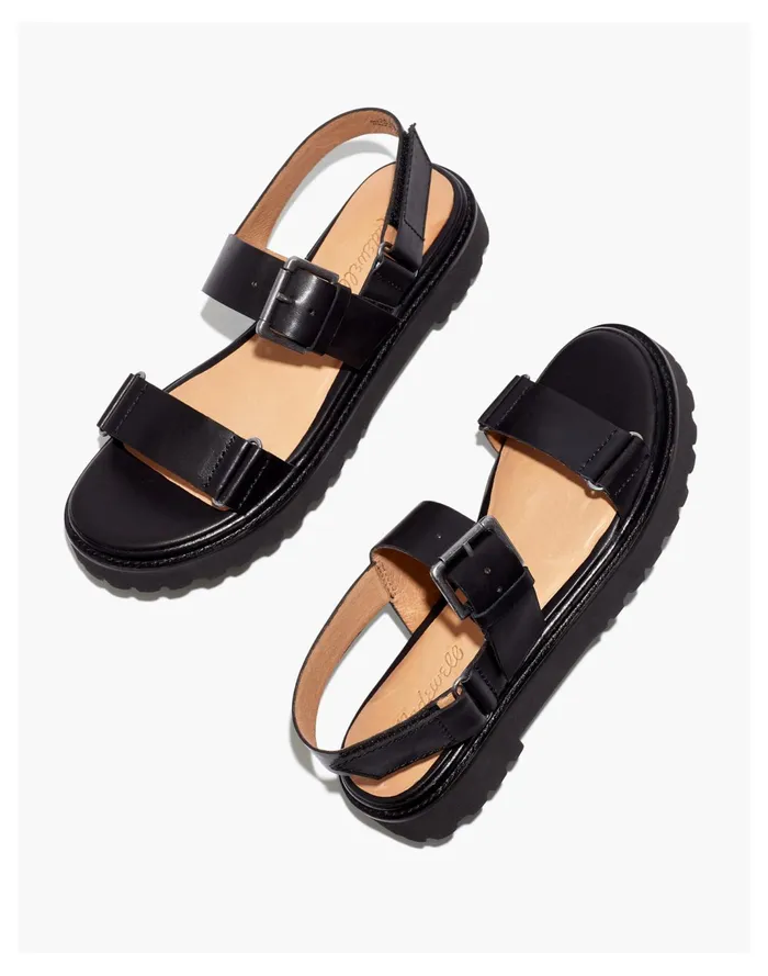 Women The Cady Lugsole Sandal True Black Madewell Sandals