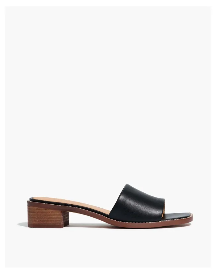 Women The Cassady Mule In Leather True Black Madewell Sandals Women The Cassady Mule In Leather True Black Madewell Sandals