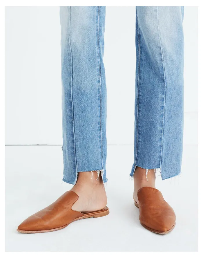 Women The Gemma Mule In Leather English Saddle Madewell Flats Women The Gemma Mule In Leather English Saddle Madewell Flats