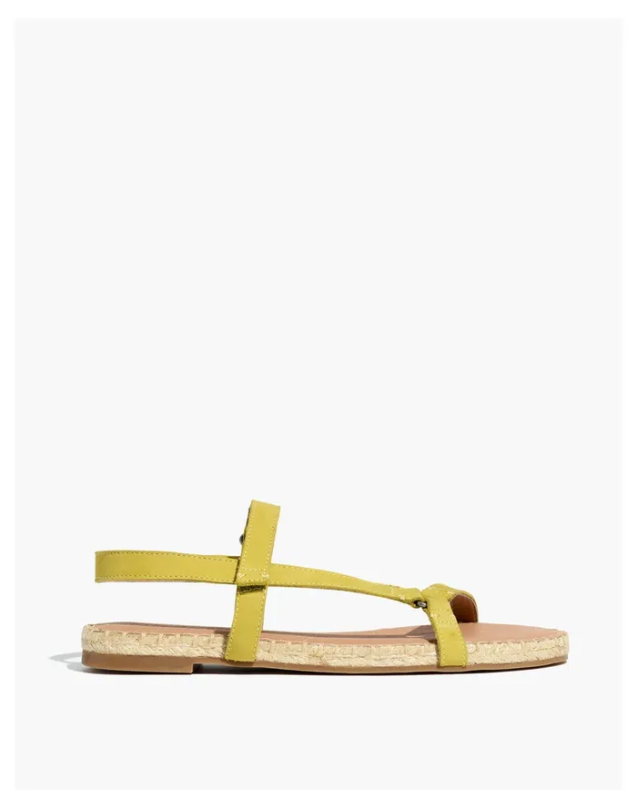 Women The Hallie Espadrille Sandal In Nubuck Leather Gilded Chartreuse Madewell Sandals Women The Hallie Espadrille Sandal In Nubuck Leather Gilded Chartreuse Madewell Sandals