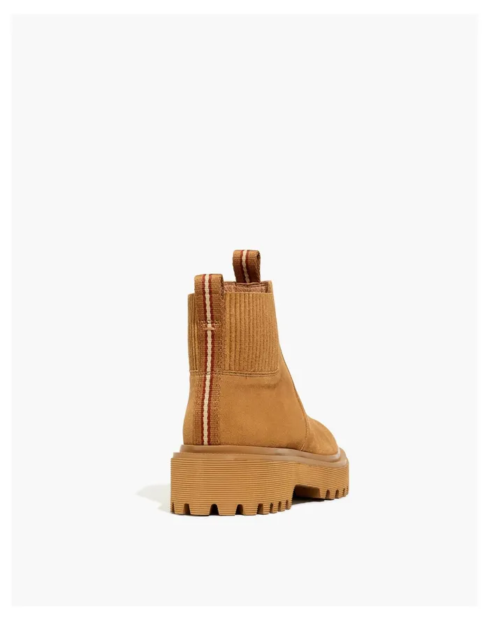 Women The Henry Lugsole Boot In Suede Distant Sand Madewell Boots Women The Henry Lugsole Boot In Suede Distant Sand Madewell Boots