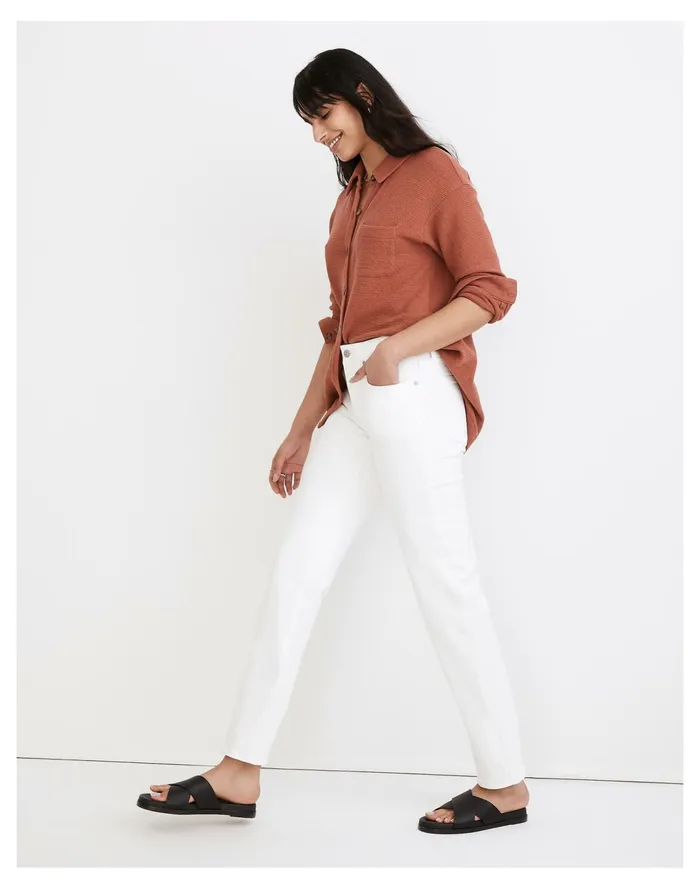 Women The Mid Rise Perfect Vintage Straight Jean In Tile White Tile White Madewell Jeans Women The Mid Rise Perfect Vintage Straight Jean In Tile White Tile White Madewell Jeans
