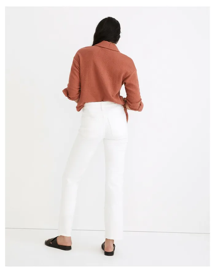 Women The Mid Rise Perfect Vintage Straight Jean In Tile White Tile White Madewell Jeans Women The Mid Rise Perfect Vintage Straight Jean In Tile White Tile White Madewell Jeans