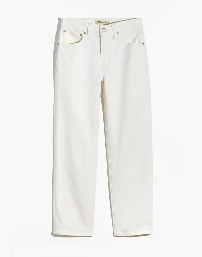Women The Mid Rise Perfect Vintage Straight Jean In Tile White Tile White Madewell Jeans Women The Mid Rise Perfect Vintage Straight Jean In Tile White Tile White Madewell Jeans