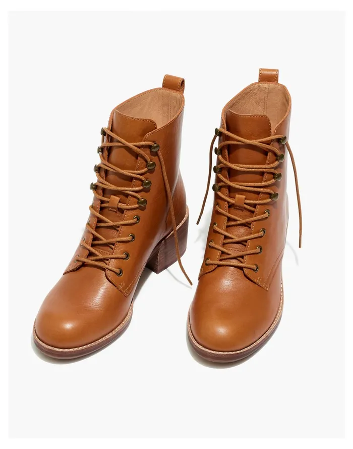 Women The Patti Lace Up Boot English Saddle Madewell Boots Women The Patti Lace Up Boot English Saddle Madewell Boots