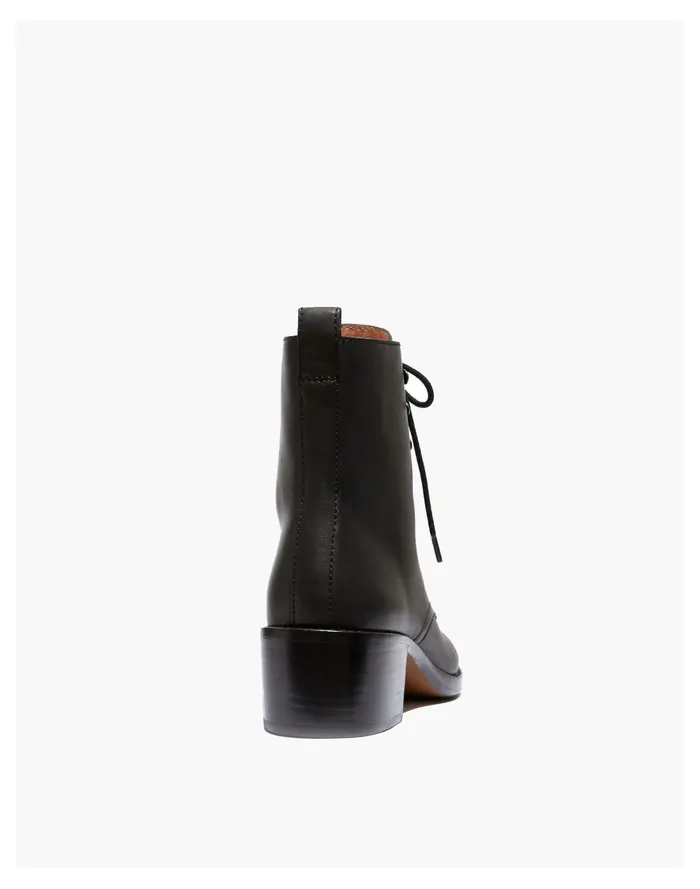 Women The Patti Lace Up Boot True Black Madewell Boots Women The Patti Lace Up Boot True Black Madewell Boots