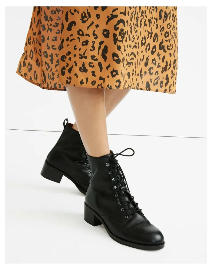 Women The Patti Lace Up Boot True Black Madewell Boots Women The Patti Lace Up Boot True Black Madewell Boots