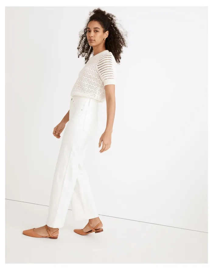 Women The Perfect Vintage Wide Leg Crop Jean In Tile White Tile White Madewell Jeans Women The Perfect Vintage Wide Leg Crop Jean In Tile White Tile White Madewell Jeans