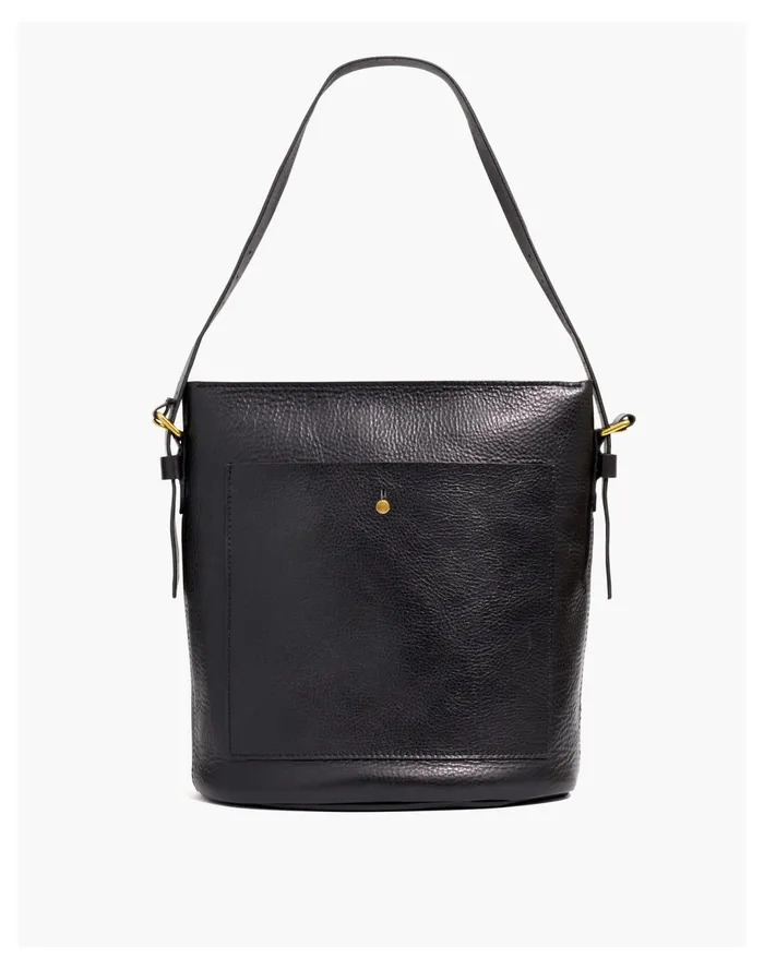 Women The Transport Bucket Bag True Black Madewell Shoulder Bags