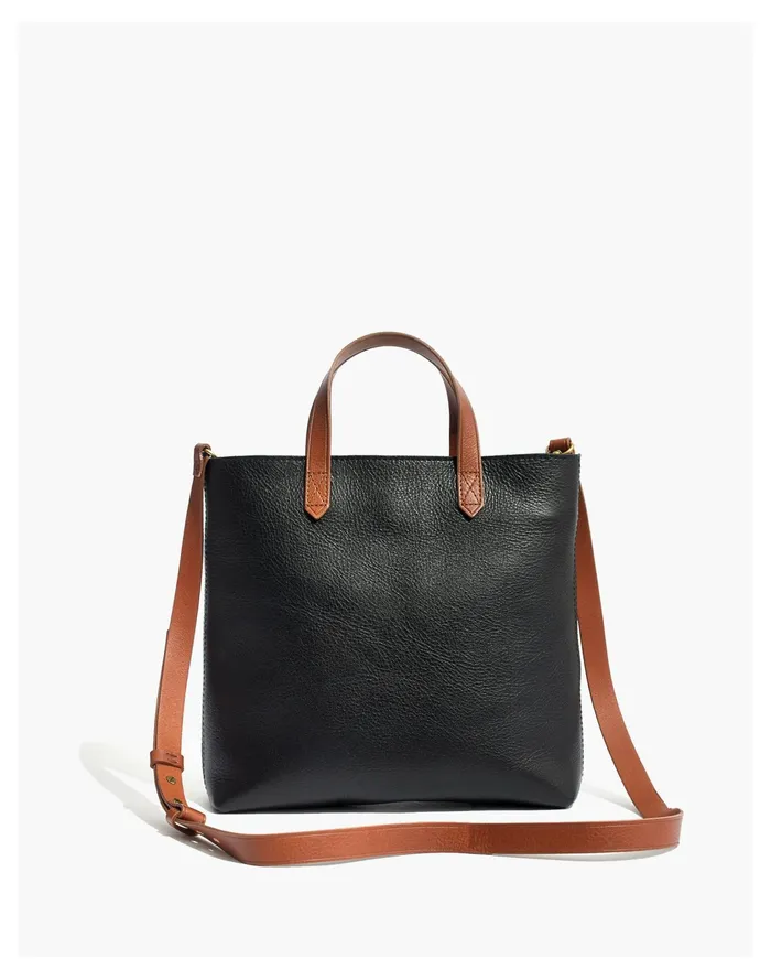 Women The Zip Top Transport Crossbody True Black Brown Madewell Bag Straps
