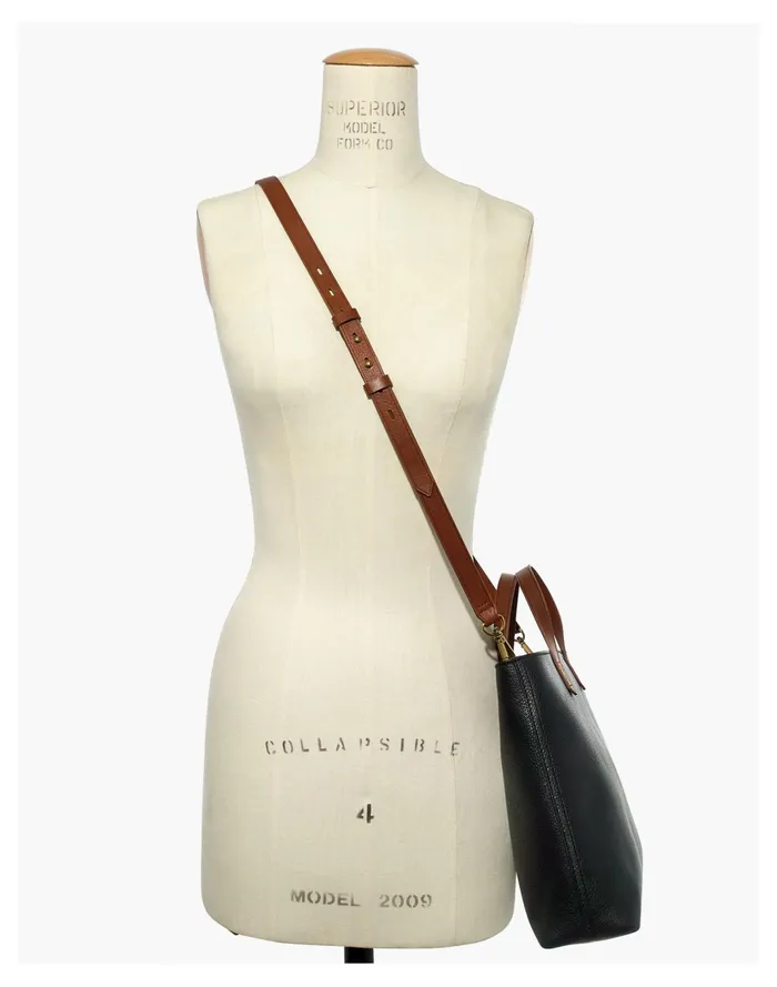 Women The Zip Top Transport Crossbody True Black Brown Madewell Bag Straps