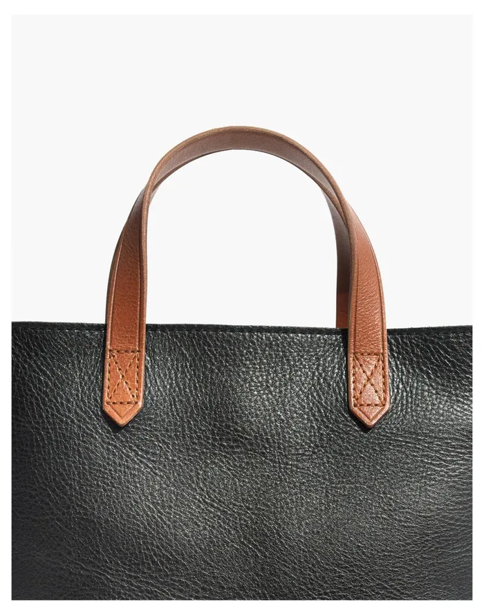 Women The Zip Top Transport Crossbody True Black Brown Madewell Bag Straps