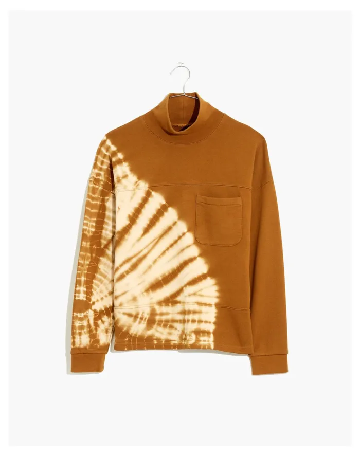 Women Tie Dye Resourced Cotton Mockneck Pocket Sweatshirt Dried Cedar Madewell Sweatshirts and Sweatpants Women Tie Dye Resourced Cotton Mockneck Pocket Sweatshirt Dried Cedar Madewell Sweatshirts and Sweatpants