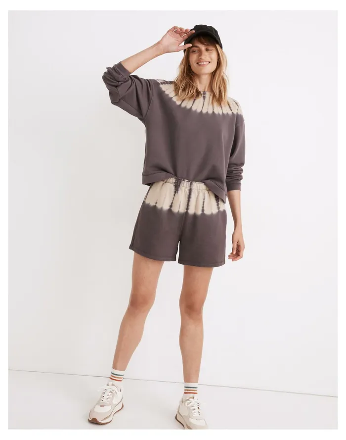 Women Tie Dye Resourced Cotton Sweatshorts Coastal Granite Madewell Sweatshirts and Sweatpants Women Tie Dye Resourced Cotton Sweatshorts Coastal Granite Madewell Sweatshirts and Sweatpants