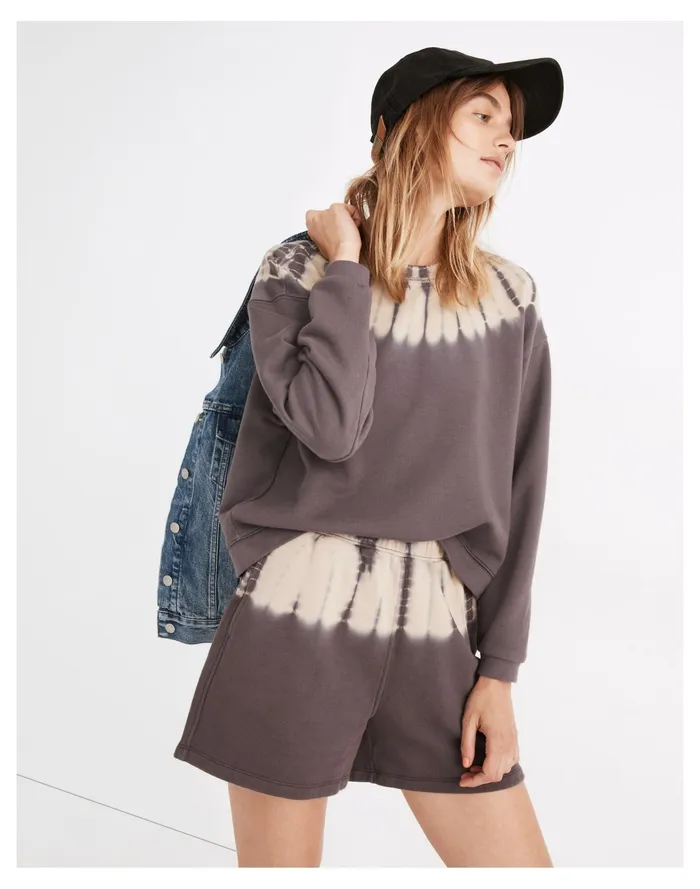 Women Tie Dye Resourced Cotton Swing Sweatshirt Coastal Granite Madewell Sweatshirts and Sweatpants Women Tie Dye Resourced Cotton Swing Sweatshirt Coastal Granite Madewell Sweatshirts and Sweatpants