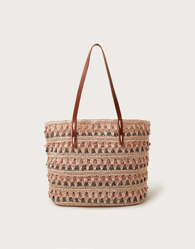 Women Tonal Raffia Shopper Bag Monsoon Bags and Purses