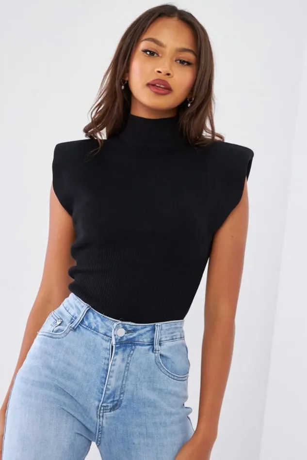 Women Top Noir paulettes Black Brentiny Paris Top And Tank Tops