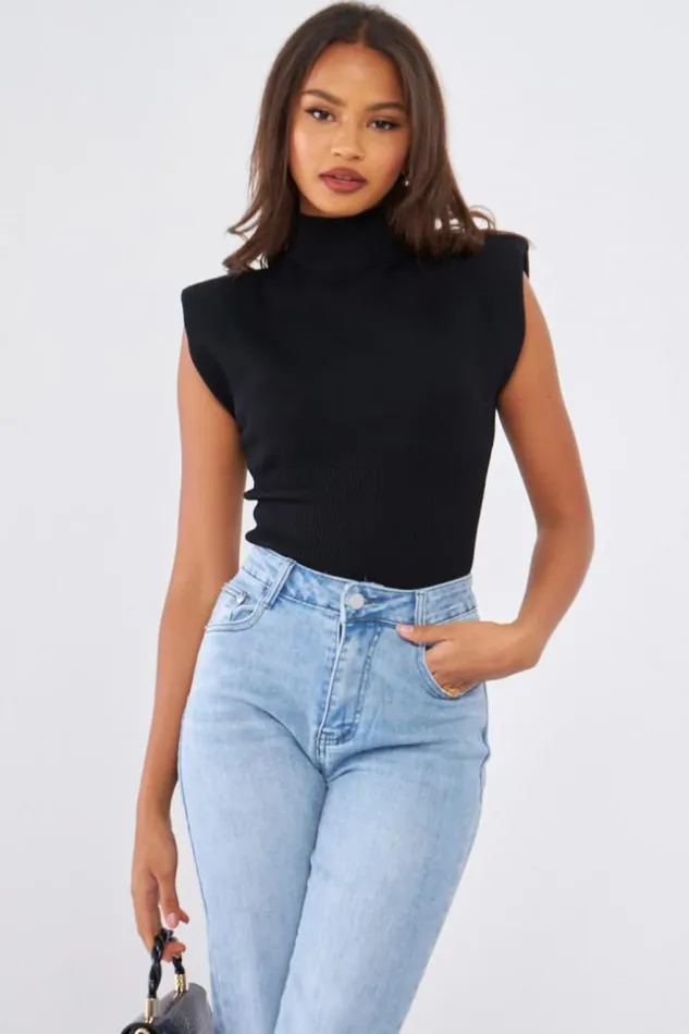 Women Top Noir paulettes Black Brentiny Paris Top And Tank Tops