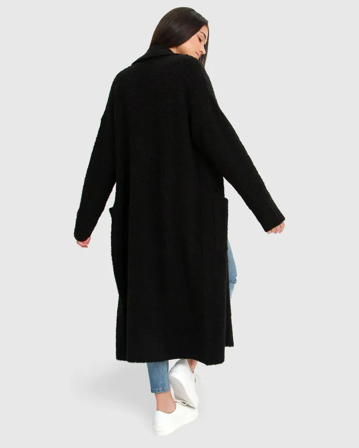 Women Tops Belle and Bloom Born To Run Sustainable Sweater Coat 8211 Black