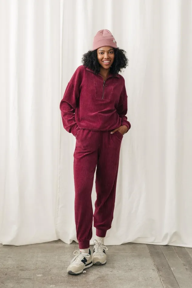Women Tops Women 8211 Maribor 8211 Dark Cranberry TWOTHIRDS Sweatshirts
