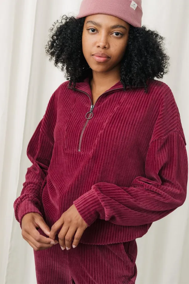 Women Tops Women 8211 Maribor 8211 Dark Cranberry TWOTHIRDS Sweatshirts