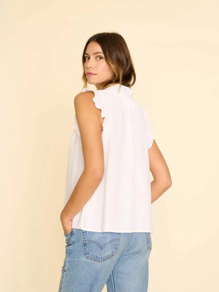 Women Tops Xirena White Bex Gauze Top