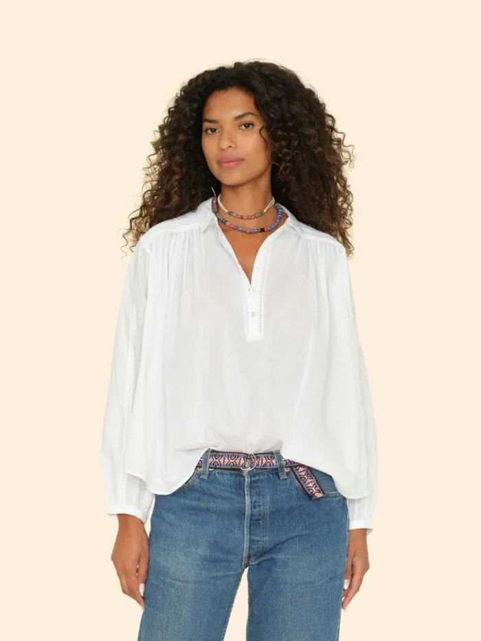 Women Tops Xirena White Daisy Top