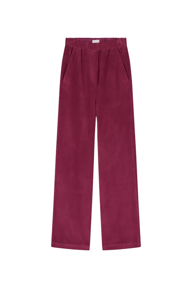 Women Trousers Sianou Bruyere Pantalon Coton Velours Violet Des Petits Hauts Trousers and Jumpsuits