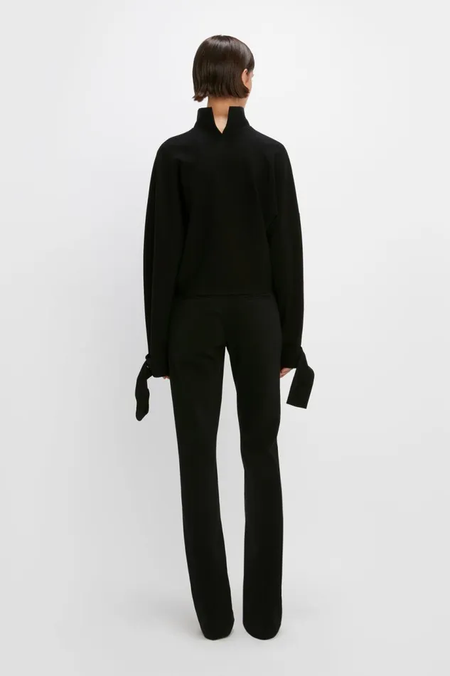 Women Trousers Victoria Beckham High Waisted Ponti Trouser In Black
