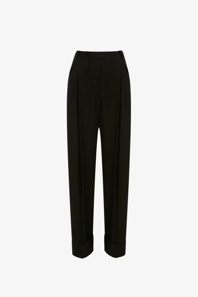 Women Trousers Victoria Beckham Wide Leg Trouser In Black
