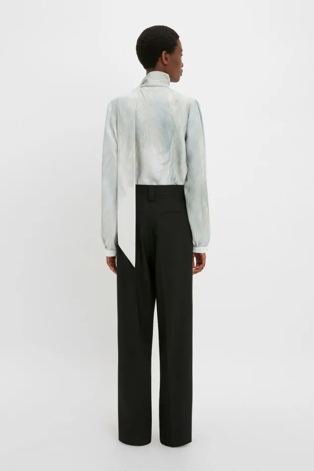 Women Trousers Victoria Beckham Wrap Front Trouser In Black