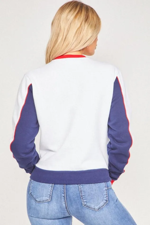 Women Two Color Sweater Nuria Color Block Fila 684449 Brentiny Paris Sweaters and Sweatshirts