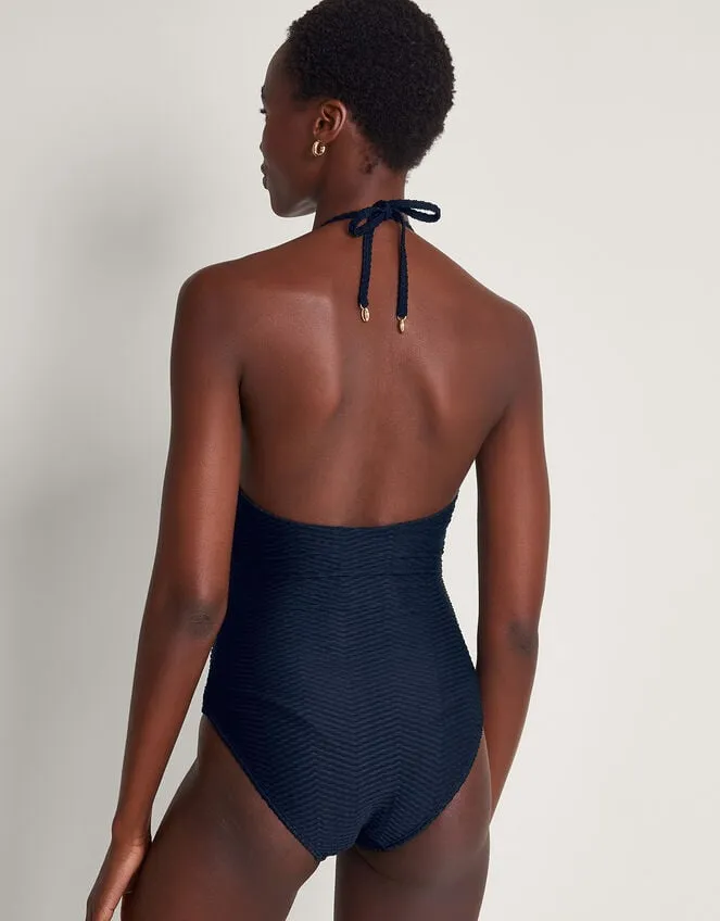 Women Una Scallop Swimsuit Black Monsoon Beachwear and Swimwear